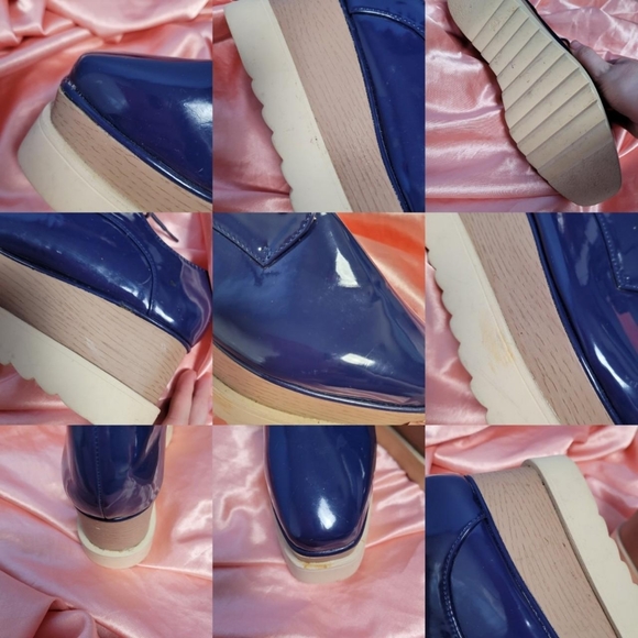 Vintage Y2k chunky navy platform shoes - Picture 4 of 4